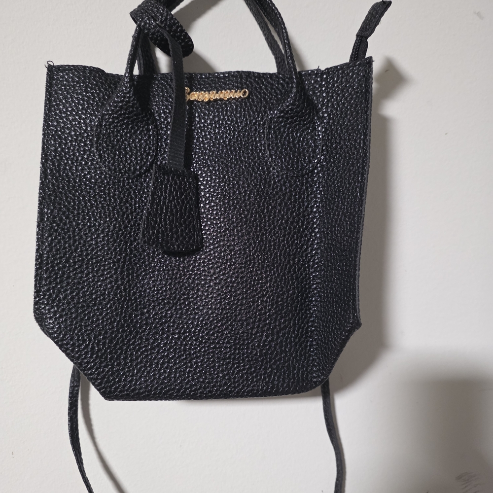 Women's Black Textured Tote Bag - Classic Everyday Carry
